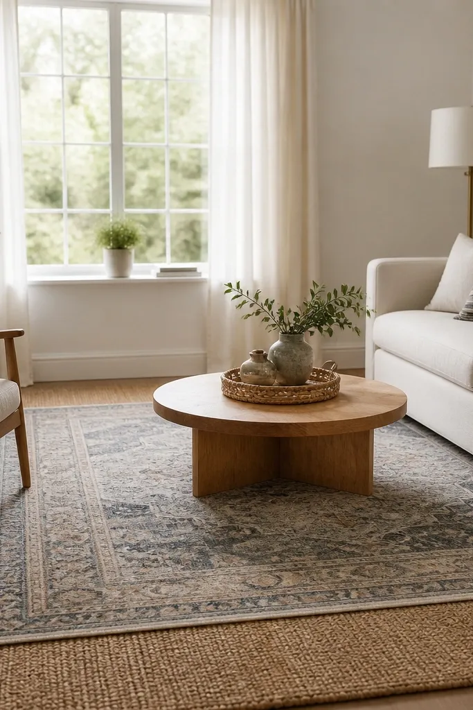 Layered rugs living room ideas for small spaces