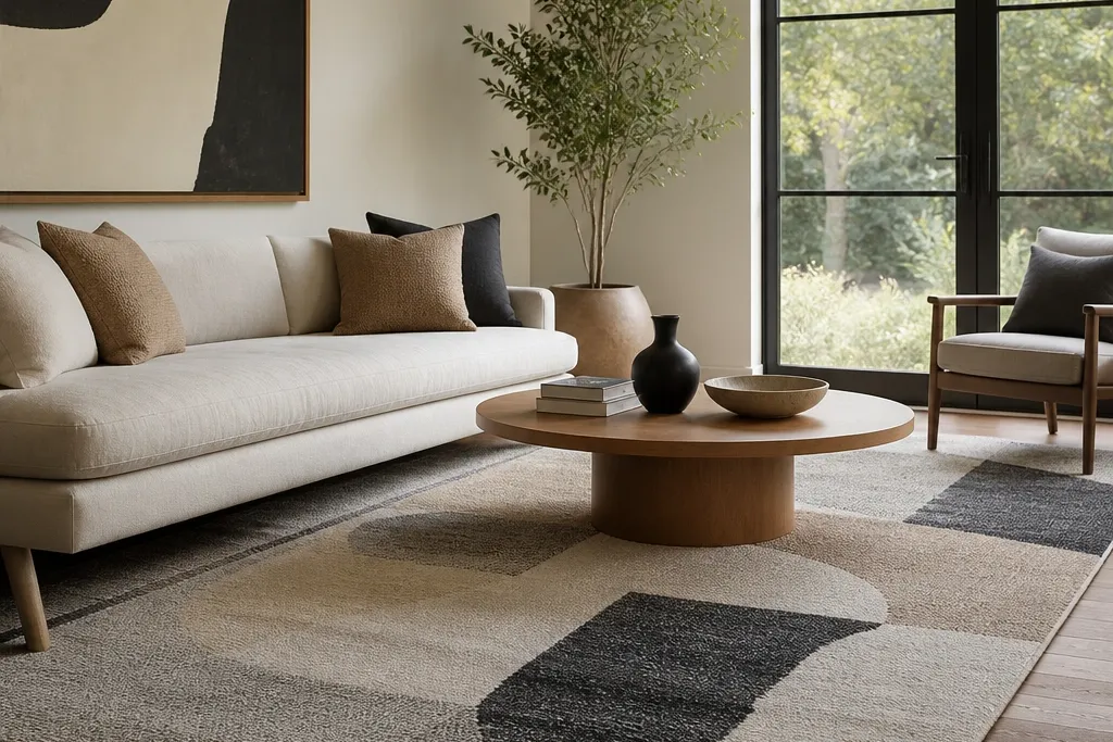 Modern rugs in living room for contemporary homes