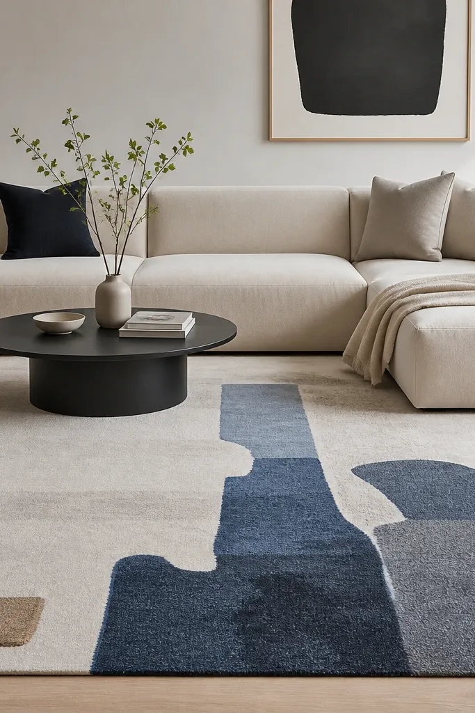 Modern rugs in living room for contemporary homes