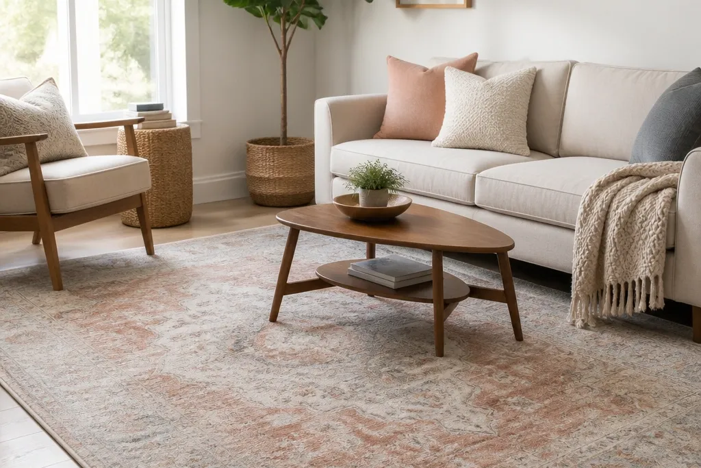 Beginner-friendly rugs in living room ideas
