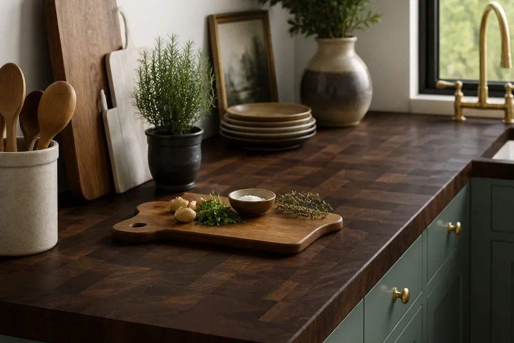 Budget dark butcher block countertops ideas