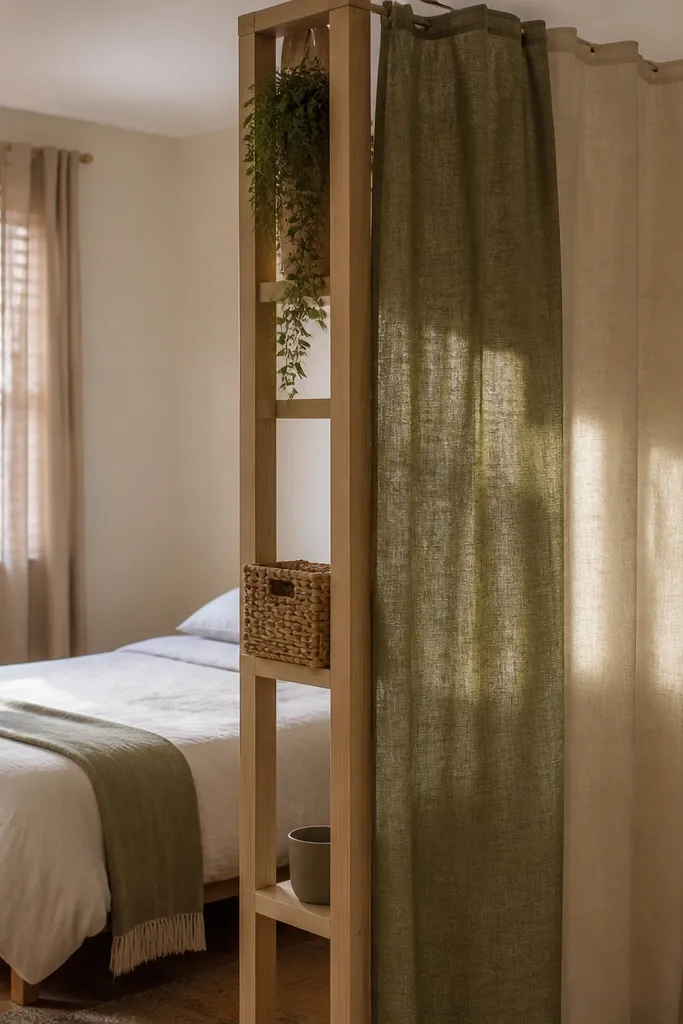 Budget Room Divider Ideas for Bedroom Privacy