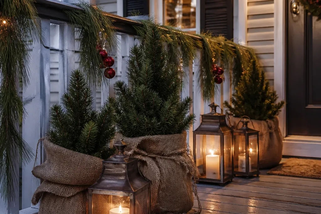 Cozy Outdoor Christmas Decorations for a Festive Porch