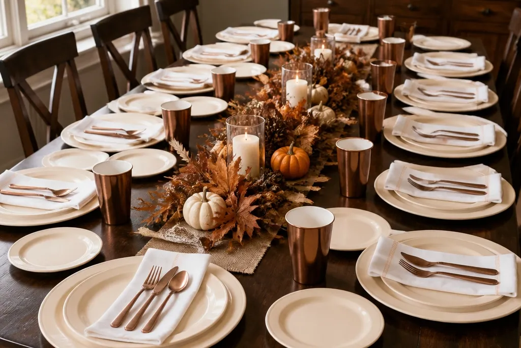 Disposable Thanksgiving Table Settings That Still Look Elegant