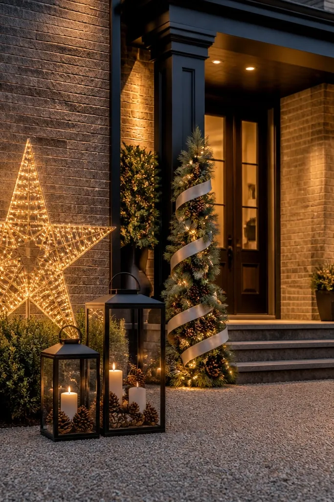 Good-Looking Outdoor Christmas Decorations for a Bright Front