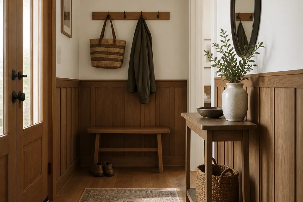 Small space half wood panel walls ideas