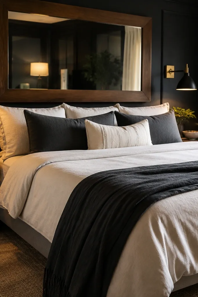 12 High-End Dark Accent Wall Bedroom Ideas