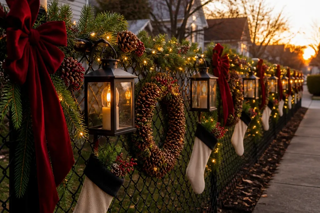 High-End Outdoor Christmas Fence Decorations