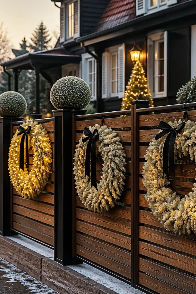 High-End Outdoor Christmas Fence Decorations