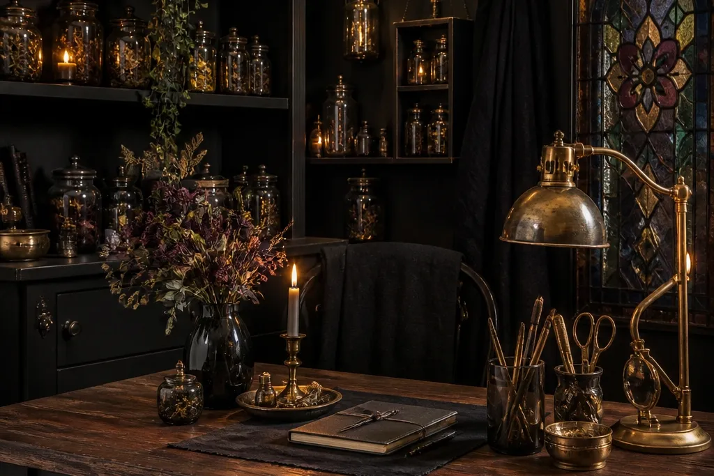 High-End Witchy Craft Room Decor