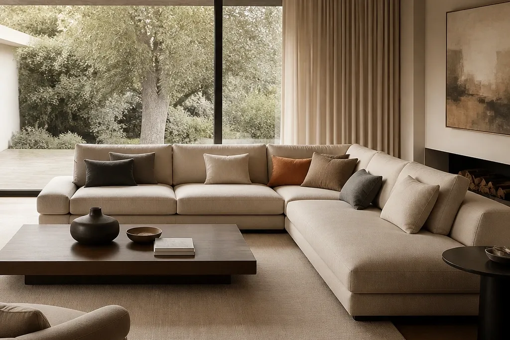 L shape luxury sofa living room ideas
