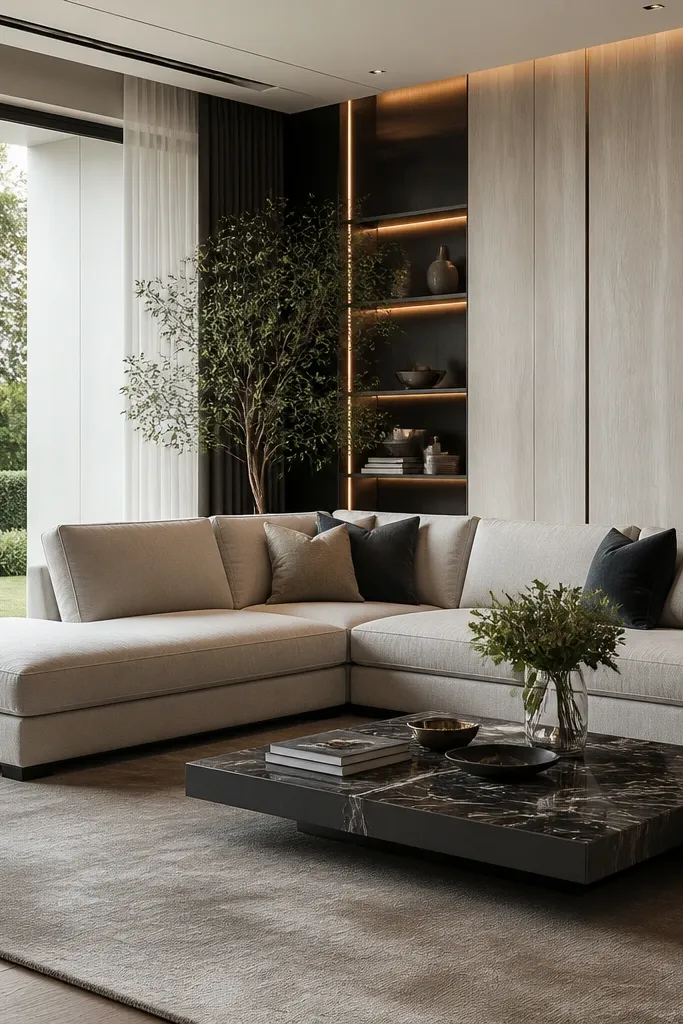 L shape luxury sofa living room ideas