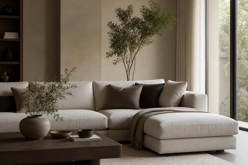 Aesthetic l shape sofa living room modern ideas