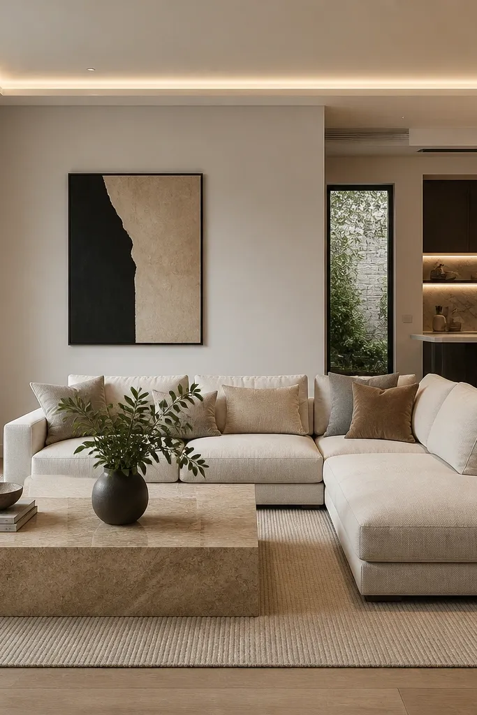 Modern living room designs with l shape sofa