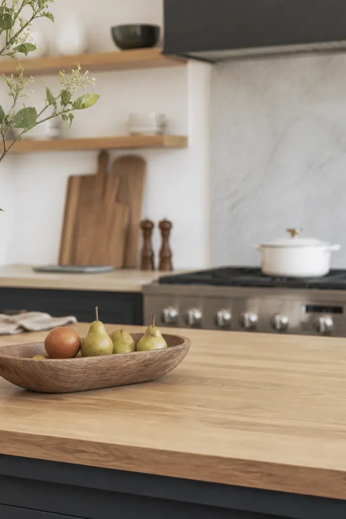 Low maintenance light butcher block countertops