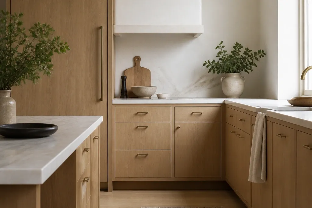 Low-maintenance white oak kitchen cabinets ideas