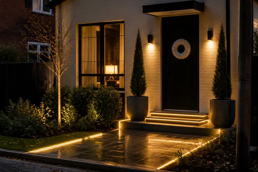 Modern Outdoor Christmas Decorations for a Clean Yard Look