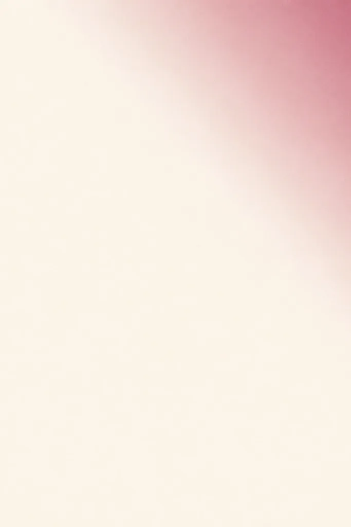 A widget with a neutral cream background and a dusty magenta gradient swipe only in the top-right corner. The swipe has a smooth fade and the rest is clean text on cream.