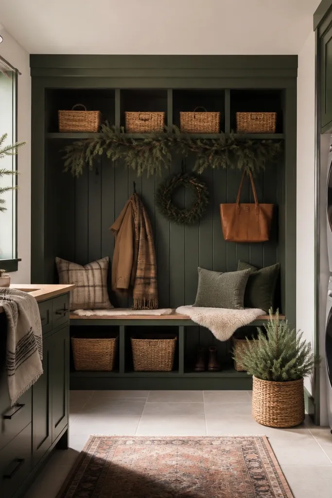 Seasonal Evergreen Mudroom Ideas Entryway Laundry Combos