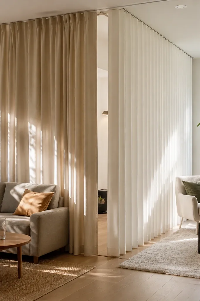 Room Divider Curtain Ideas for No-Wall Separation