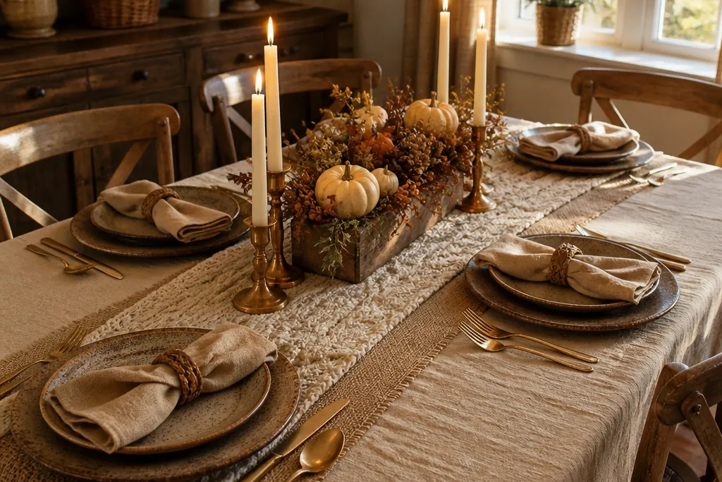 Rustic Thanksgiving Table Settings With Cozy Fall Charm