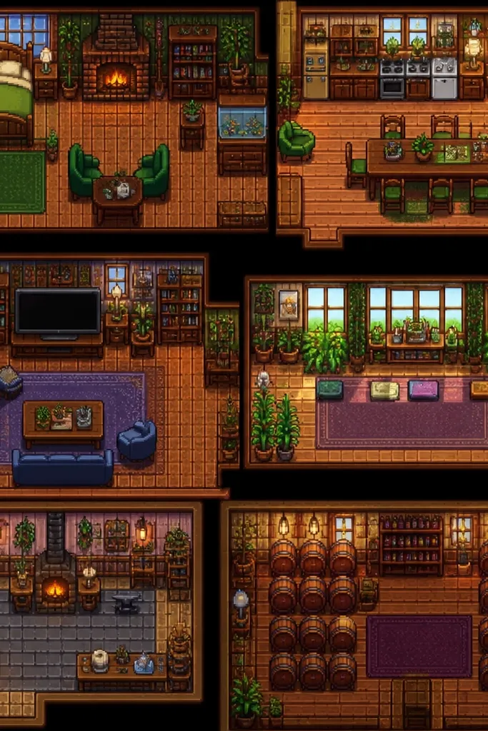 Luxe high-end stardew valley house interior ideas no mods