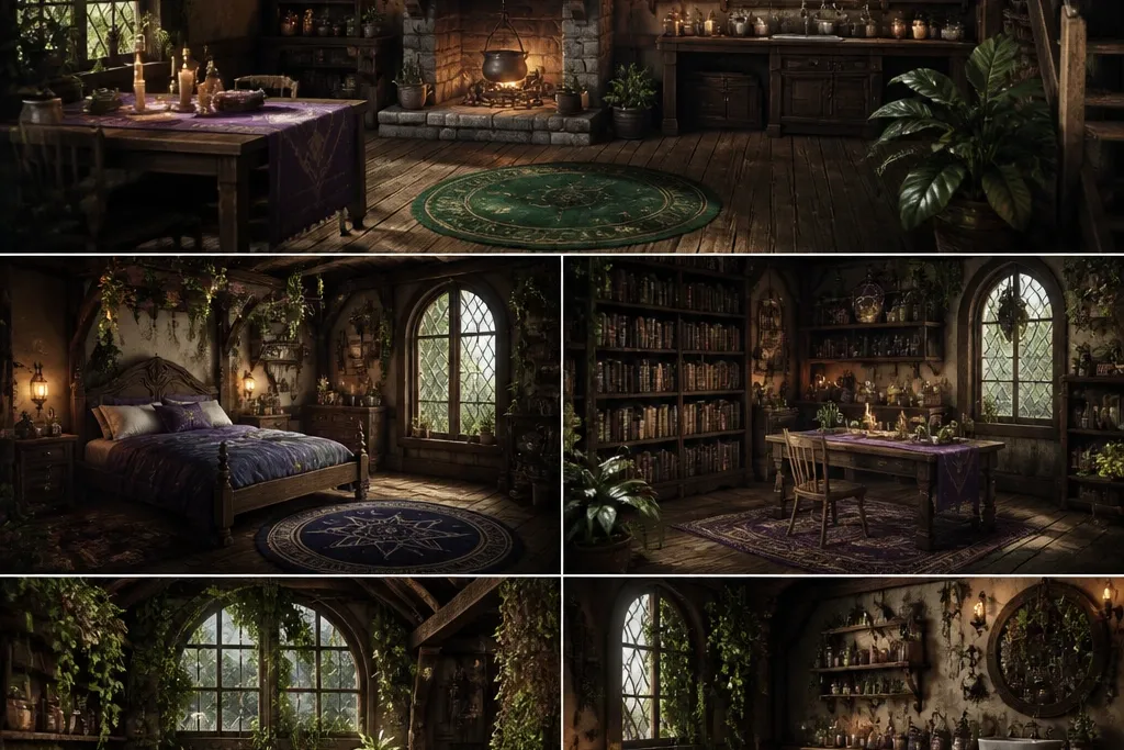 Witchy stardew valley house interior ideas for a magical vibe