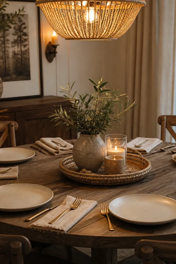Thanksgiving Table Settings for a Cozy and Stylish Round Table