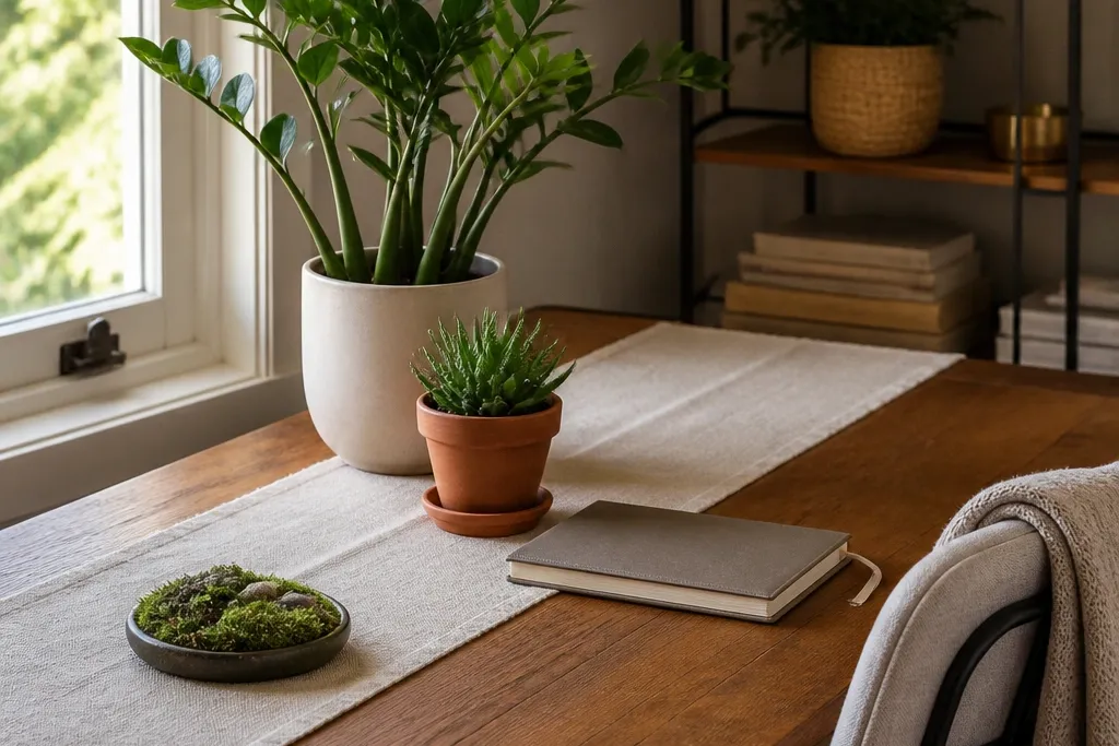 Themed Study Table Decor With Plants