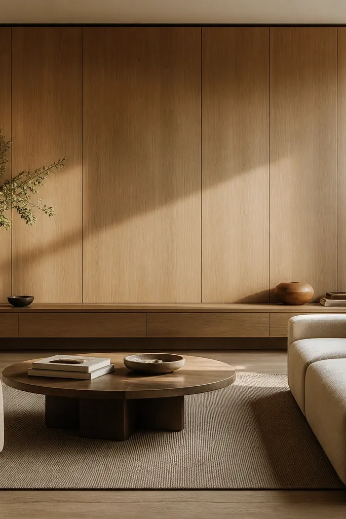 Modern minimalist wood panel walls update ideas